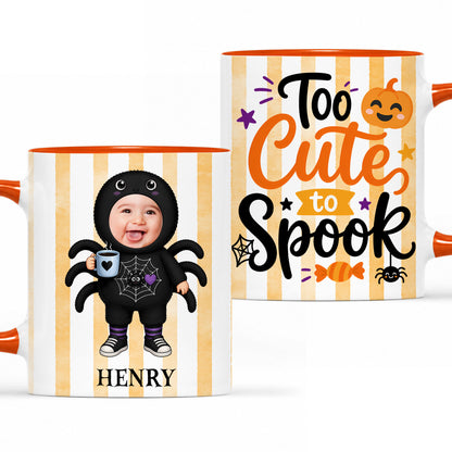 Personalized Halloween Baby Mug - Custom Photo Baby Accent Mug - Cute Spooky Baby Gift, First Halloween Keepsake