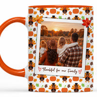 Personalized Thanksgiving Mug - Custom Photo & Message Accent Mug - Family Thanksgiving Gift