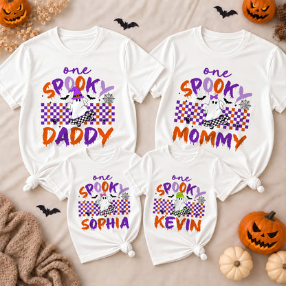 Personalized Halloween Family Shirts - One Spooky Matching Family Shirt - Halloween Gift for Family Members