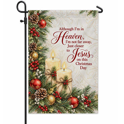 Christmas Memorial Garden Flag - Heaven Christmas Cemetery Decoration, Religious Bereavement Flag, Sympathy Gift