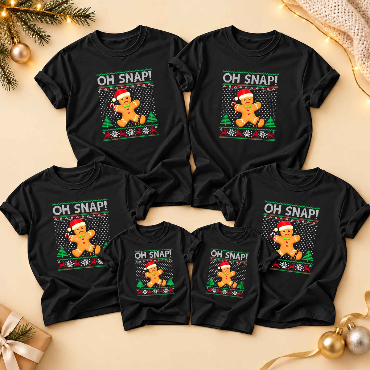 Funny Gingerbread Christmas Sweatshirt, Oh Snap Holiday Graphic Tee, Christmas Gift
