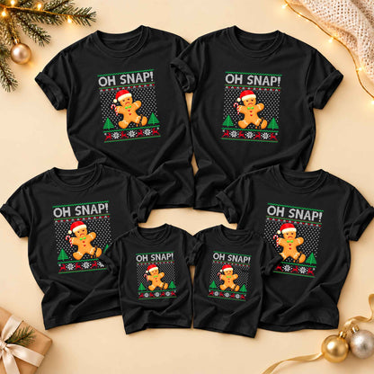 Funny Gingerbread Christmas Sweatshirt, Oh Snap Holiday Graphic Tee, Christmas Gift