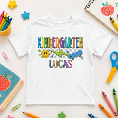 Personalized Back To School Shirt - Custom Grade & Name Kids T-Shirt - First Day of School Outfit for Boys and Girls