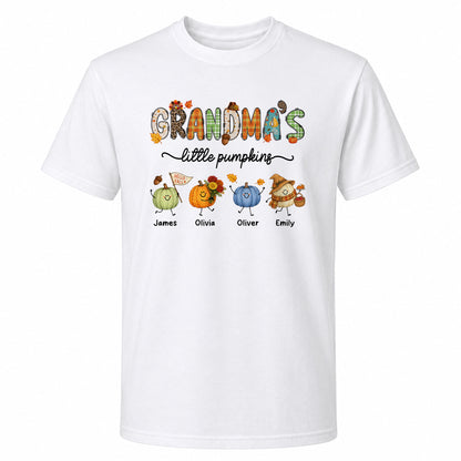 Personalized Thanksgiving Shirt - Grandma's Little Pumpkins Shirt - Gift for Grandma, Mom