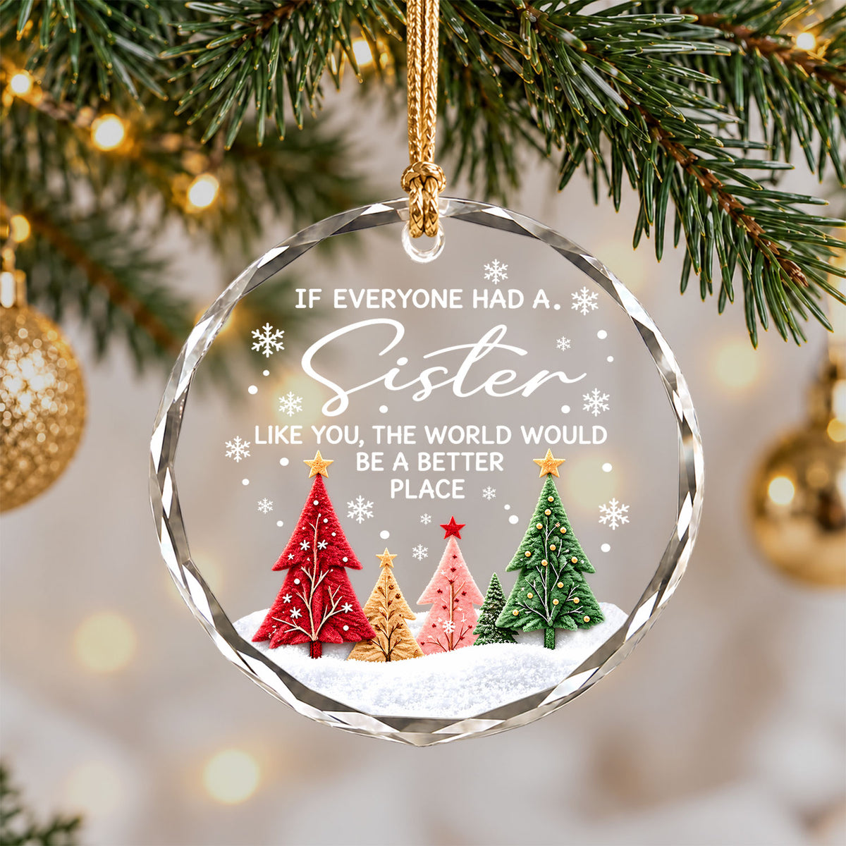 Sister Christmas Ornament, I Love You Forever Keepsake, Christmas Gift for Sister