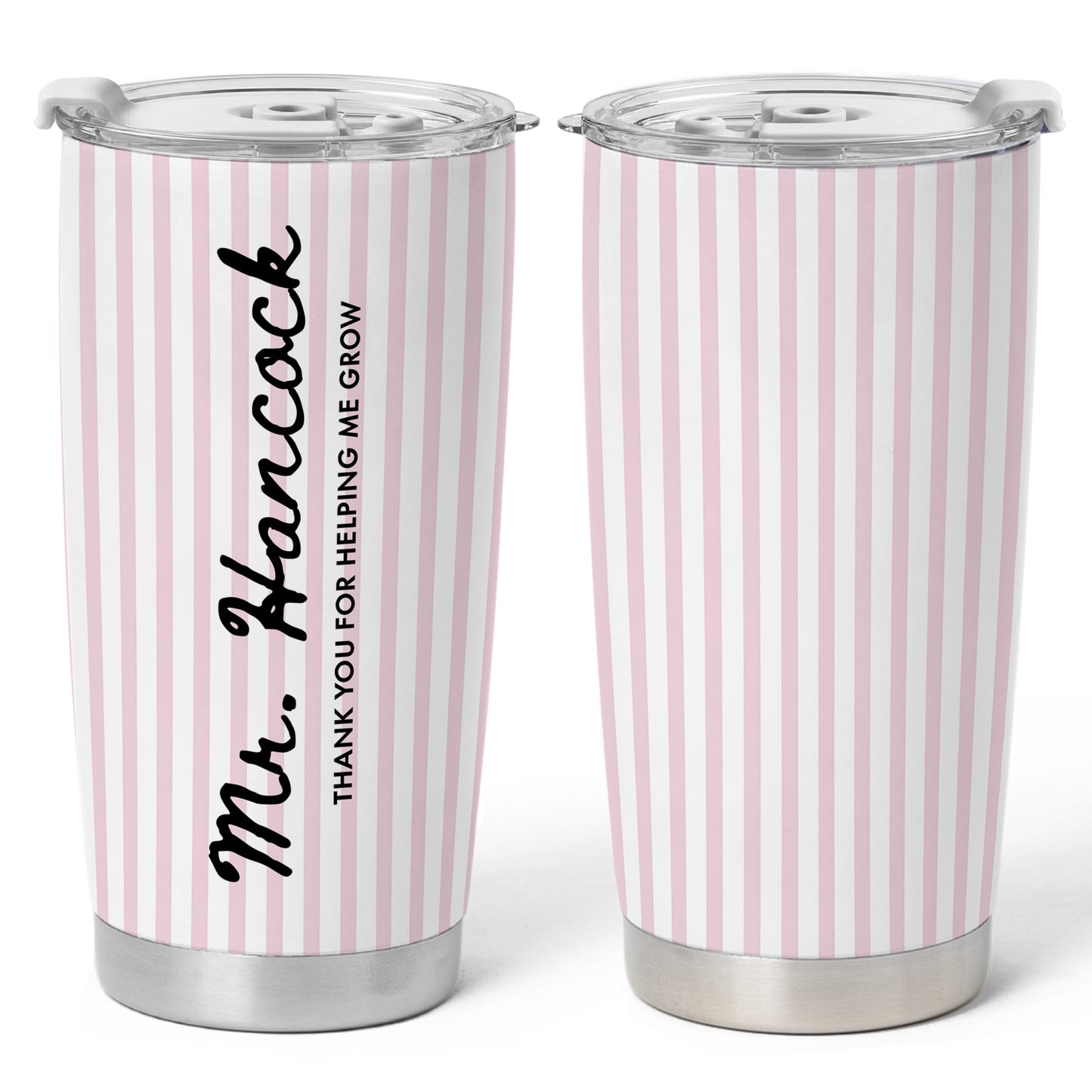 Personalized Teacher Tumbler - Thank You For Helping Me Grow - Custom Teacher Name Stainless Steel Tumbler, Back To School Teacher Gift