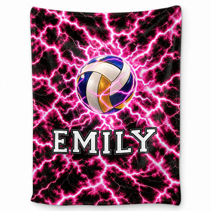 Personalized Sports Blanket - Custom Name Sport Blanket for Girls & Boys - Youth Athlete Gift for Kids