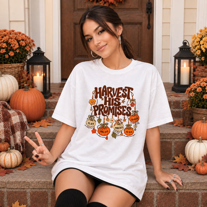 Thanksgiving Christian Shirt  - Harvest His Promises - Thanksgiving Gift for Friends, Self Gift