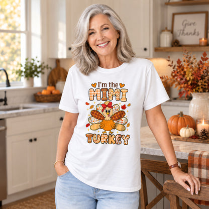 Personalized Thanksgiving Shirt - I'm the Mini Turkey - Holiday Gift for Grandma