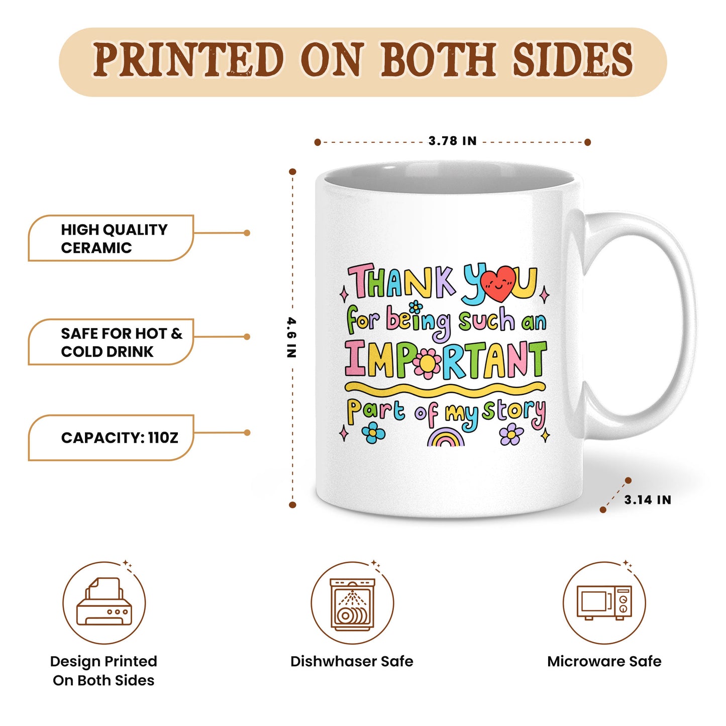 Crayon Teacher Mug - Thank You For Being An Important Part - Custom Appreciate Gift For Teachers