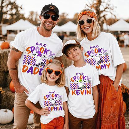 Personalized Halloween Family Shirts - One Spooky Matching Family Shirt - Halloween Gift for Family Members