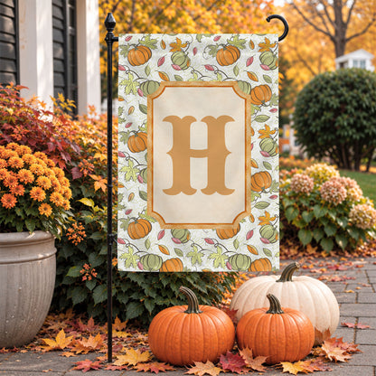 Personalized Thanksgiving Garden Flag - Custom Monogram Initial Flag - Thanksgiving Outdoor Gift