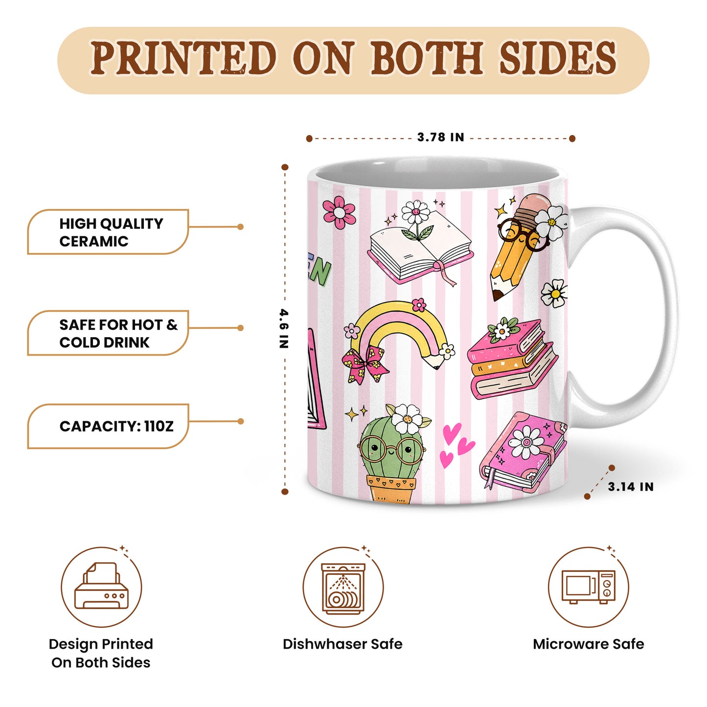 Personalized Hello Kindergarten Mug with Custom Grade & Name, Cute Goose School Coffee Mug, First Day of School Gift for Kids Students