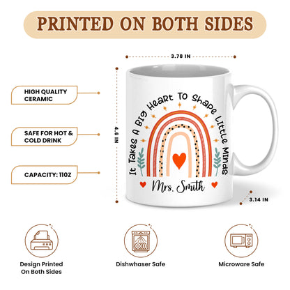 Back to School Personalized Teacher Mug, Custom Name Coffee Mug, Teacher Appreciation Gift for Preschool, Kindergarten & Elementary Teachers