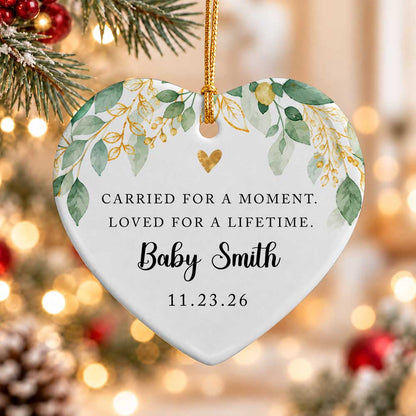 Personalized Ceramic Ornament - Custom Name Baby Memorial Christmas - Forever Loved Keepsake, Bereavement Gift