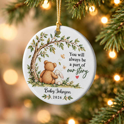 Personalized Ceramic Ornament - Custom Baby Memorial Christmas 2026 - Forever Loved Keepsake, Bereavement Gift