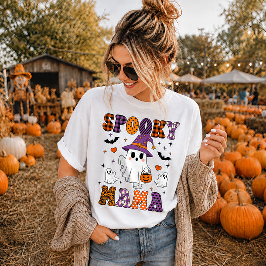 Personalized Halloween Shirt - Spooky Mama Shirt - Halloween Gift for Mom, Grandma, Aunt
