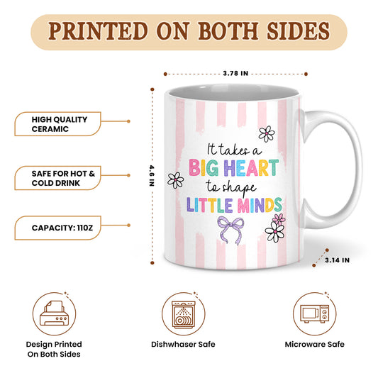 Back to School Personalized Teacher Mug, Custom Name Coffee Mug, Teacher Appreciation Gift for Preschool, Kindergarten & Elementary Teachers