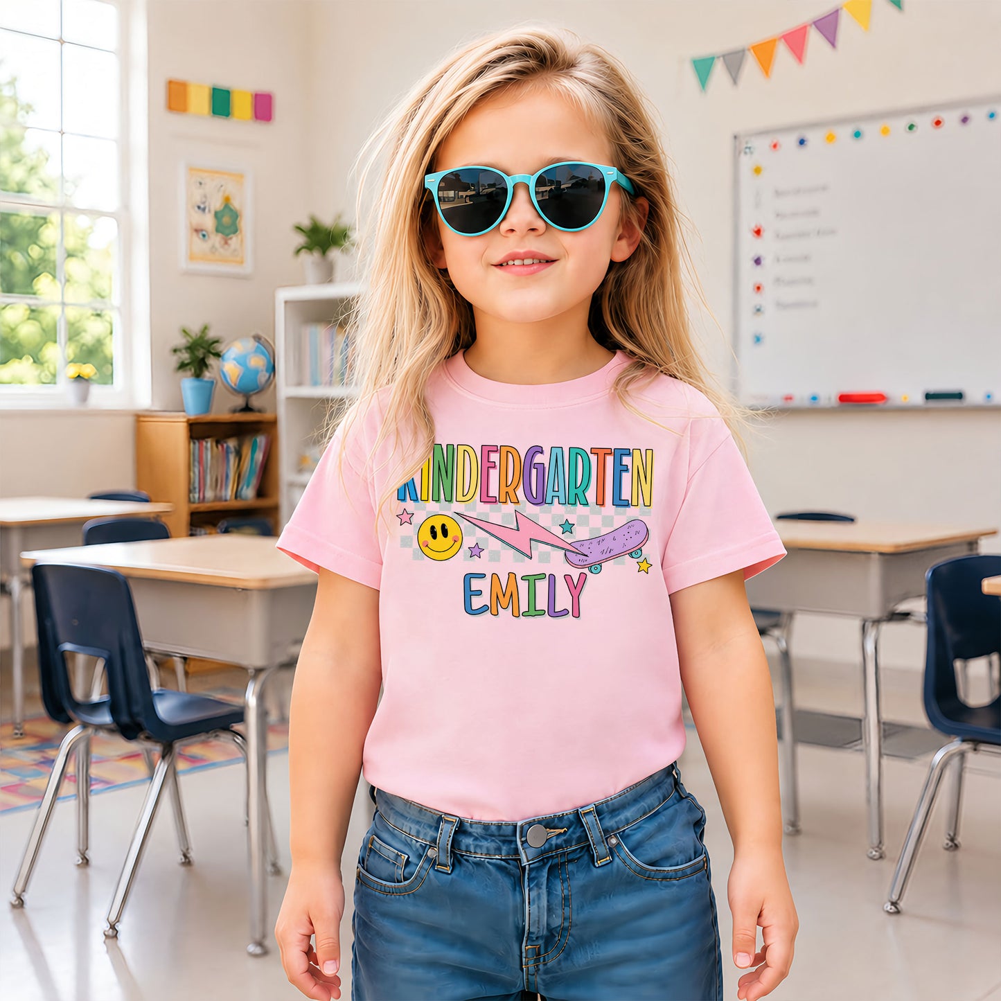 Personalized Back To School Shirt - Custom Grade & Name Kids T-Shirt - First Day of School Outfit for Boys and Girls