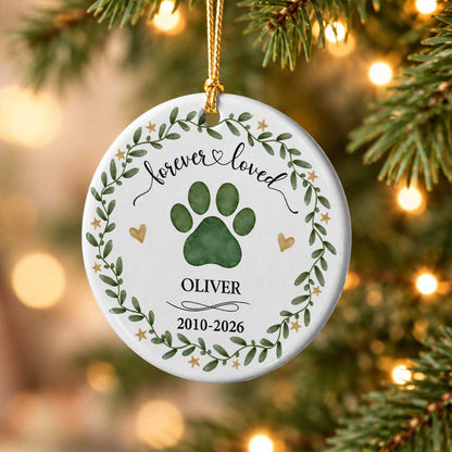 Personalized Ceramic Ornament - Custom Pet Memorial Christmas Keepsake - Pet Lovers Gift