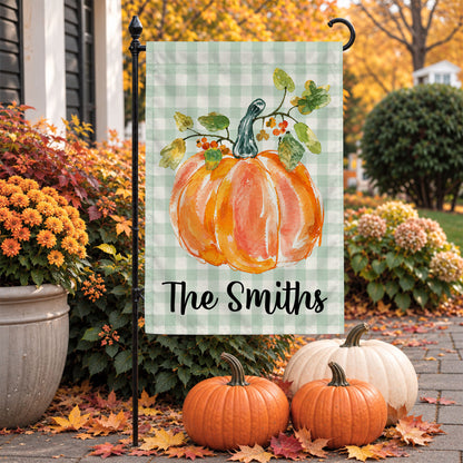 Personalized Thanksgiving Garden Flag - Custom Family Name Flag - Thanksgiving Porch Decor
