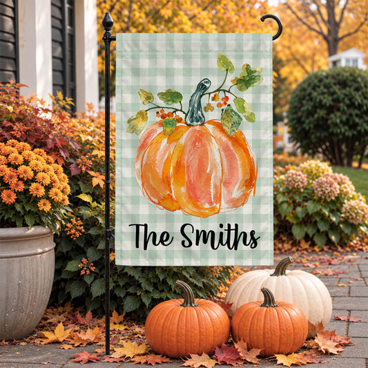 Personalized Thanksgiving Garden Flag - Custom Family Name Flag - Thanksgiving Porch Decor