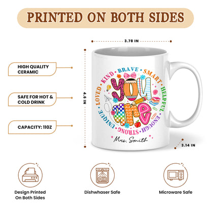 Personalized Teacher Coffee Mug, Custom You Can Do It Mug with Name, Back to School Gift, First Day of School, Teacher Appreciation Cup