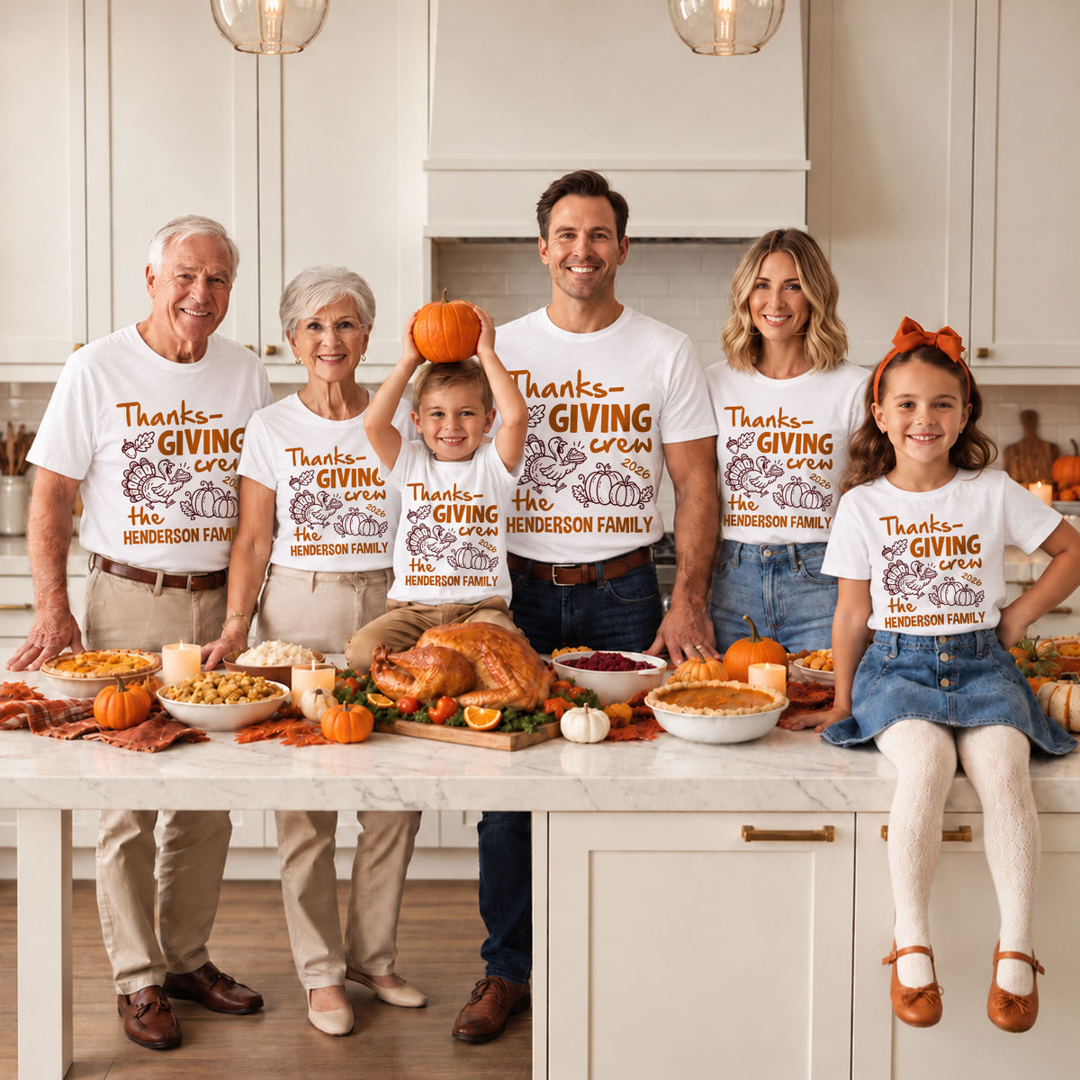 Personalized Thanksgiving Family Matching Shirt - Custom Family Name - Thanksgiving 2026 Outfit