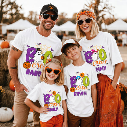Personalized Halloween Family Shirts - Boo Crew Matching Family Shirt - Halloween Family Gift