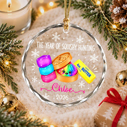 Personalized Squishies Christmas Ornament, Custom Name Year Keepsake, Christmas Gift for Kids
