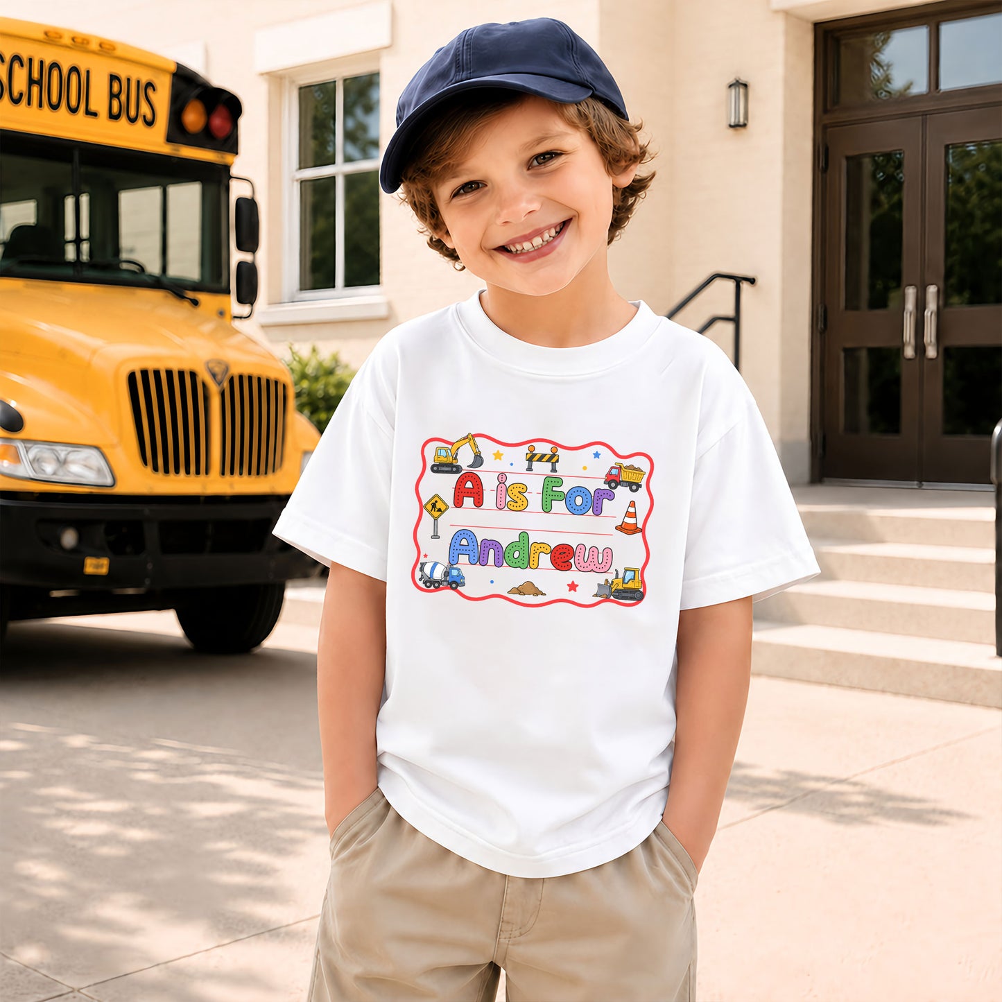 Dream Job Shirt for Kids - Alphabet Kids Shirt - Custom Name T-Shirt, Back To School Outfit for Boys & Girls