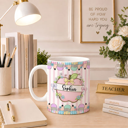 Personalized Hello Kindergarten Mug with Custom Grade & Name, Cute Goose School Coffee Mug, First Day of School Gift for Kids Students