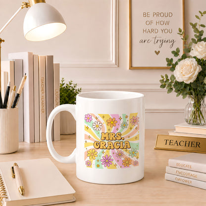 In My Teacher Era Mug - Retro Groovy Gift for Teacher - Back To School Teacher Gift