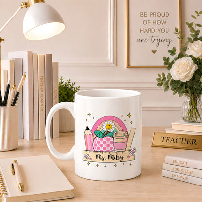 Christian Teacher Mug - Bible Verse Teacher Coffee Cup - Personalized Gift for Teachers