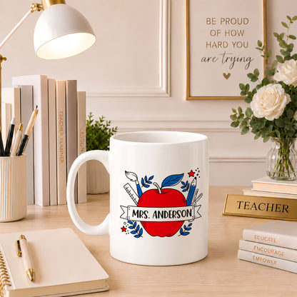 Personalized Teacher Mug - Teacher Life Is The Best Life - Back To School Custom Gift for Teachers
