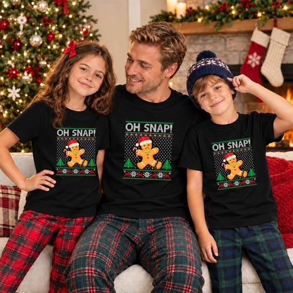 Funny Gingerbread Christmas Sweatshirt, Oh Snap Holiday Graphic Tee, Christmas Gift