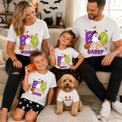 Personalized Halloween Family Shirts - Boo Crew Matching Family Shirt - Halloween Family Gift