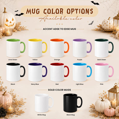 Personalized Halloween Family Mug Set - Custom Name Ghost Coffee Mug - Matching Halloween Mugs for Family, Cute Spooky Gift