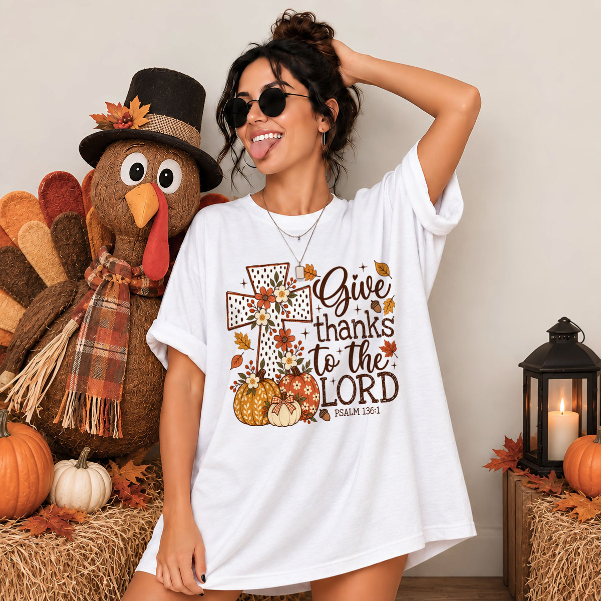 Thanksgiving Christian Shirt  - Give Thanks To The Lord - Thanksgiving Gift for Friends, Self Gift