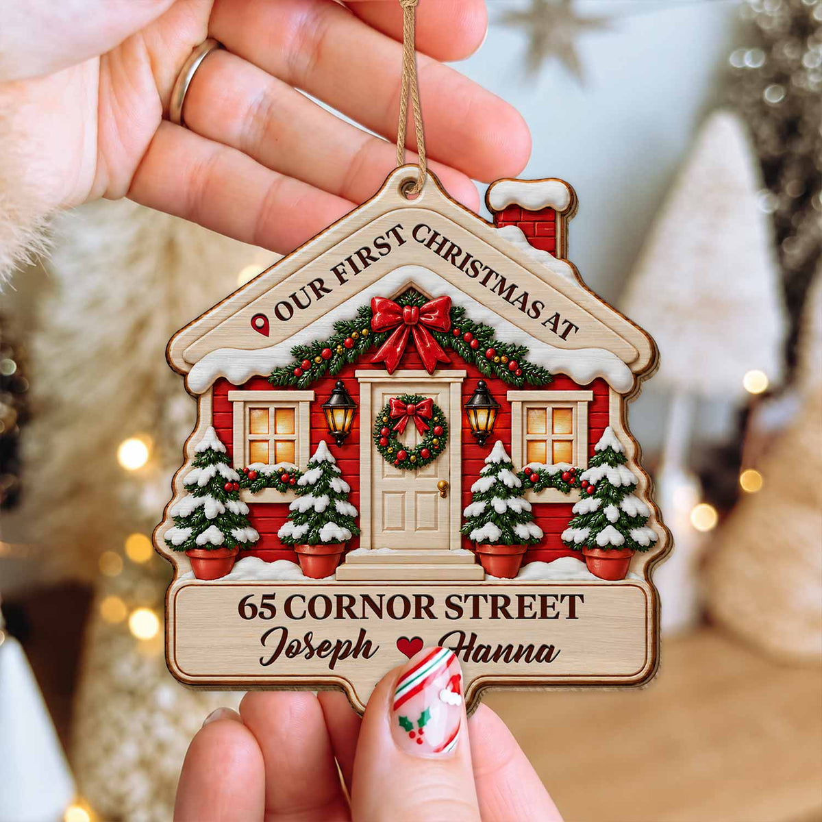 Personalized Custom Shape Wood Ornament - First Christmas at Our New Home Ornament - Christmas Keepsake 2026