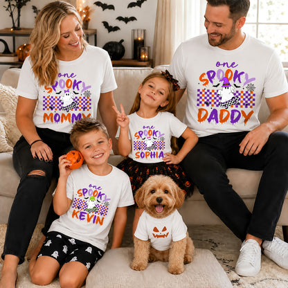 Personalized Halloween Family Shirts - One Spooky Matching Family Shirt - Halloween Gift for Family Members