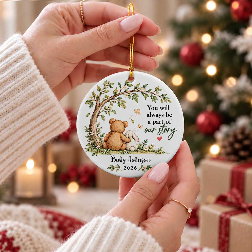 Personalized Ceramic Ornament - Custom Baby Memorial Christmas 2026 - Forever Loved Keepsake, Bereavement Gift