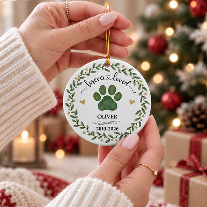 Personalized Ceramic Ornament - Custom Pet Memorial Christmas Keepsake - Pet Lovers Gift