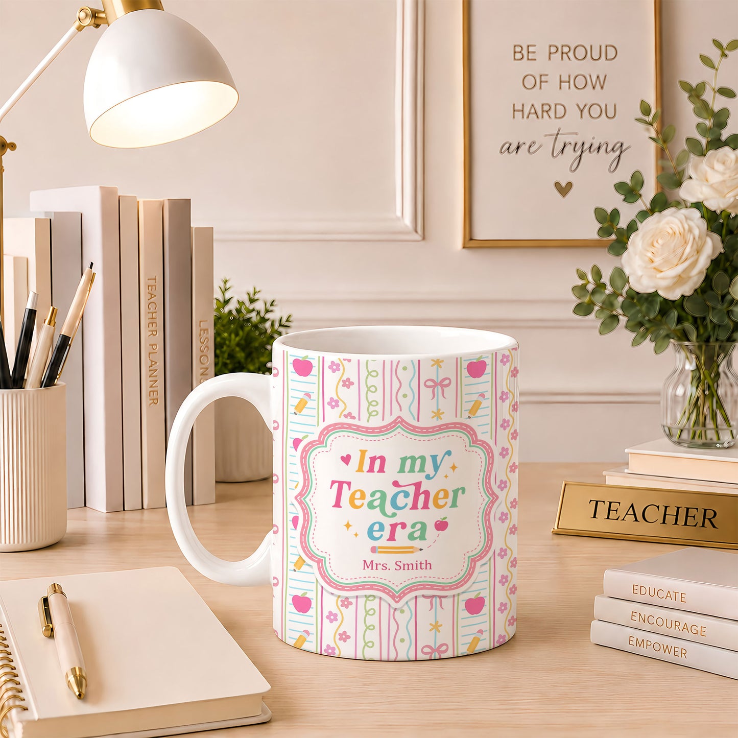 Personalized In My Teacher Era Mug, Custom Teacher Name Coffee Mug, Back to School Teacher Gift, First Day of School Cup, Teacher Appreciation Gift