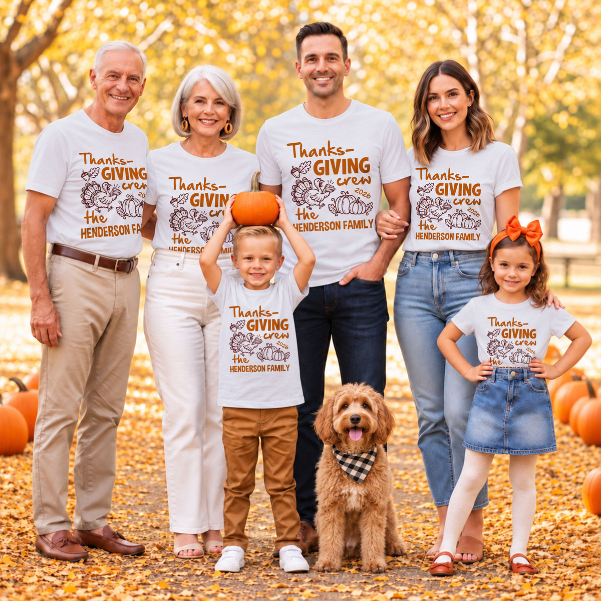 Personalized Thanksgiving Family Matching Shirt - Custom Family Name - Thanksgiving 2026 Outfit