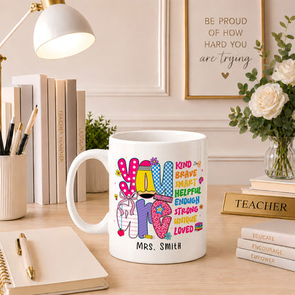 Personalized Teacher Coffee Mug, Custom You Can Do It Mug with Name, Back to School Gift, First Day of School, Teacher Appreciation Cup