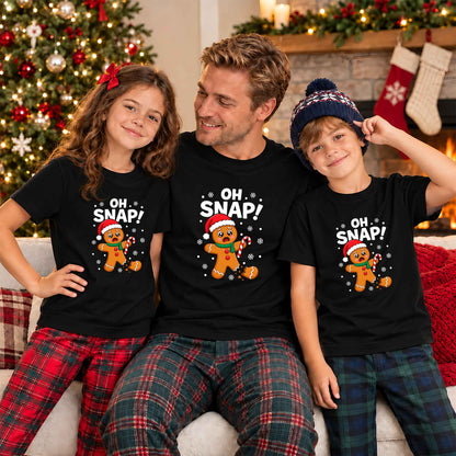 Funny Gingerbread Christmas Sweatshirt, Oh Snap Holiday Graphic Tee, Christmas Gift