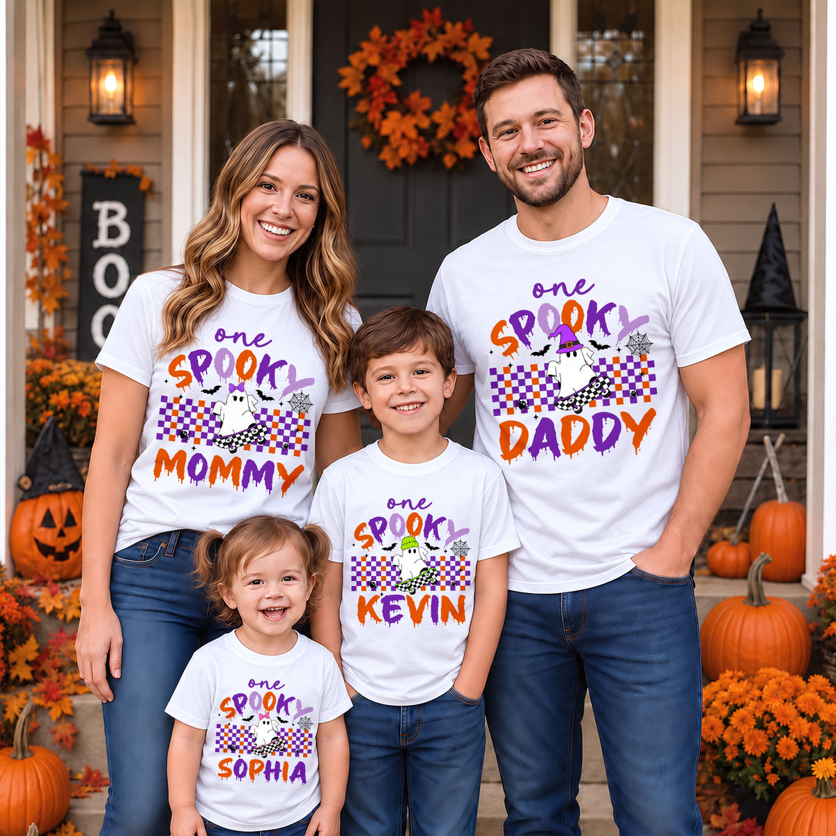 Personalized Halloween Family Shirts - One Spooky Matching Family Shirt - Halloween Gift for Family Members