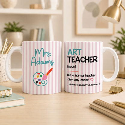 Custom Subject Teacher Coffee Mug - Personalized Teacher Ceramic Cup, Teacher Appreciation Gift