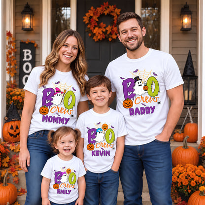 Personalized Halloween Family Shirts - Boo Crew Matching Family Shirt - Halloween Family Gift